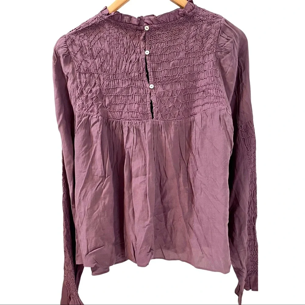 ❤️ NWT! Free People ‘Smocked in Time’ Pullover Boho Blouse